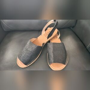 Black Slingback Sandals